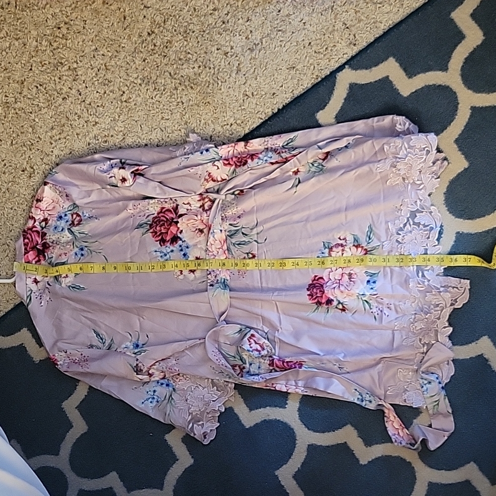 Lerose Elvira Lace Bridesmaid Robe, Size Xxs/Xs View 6